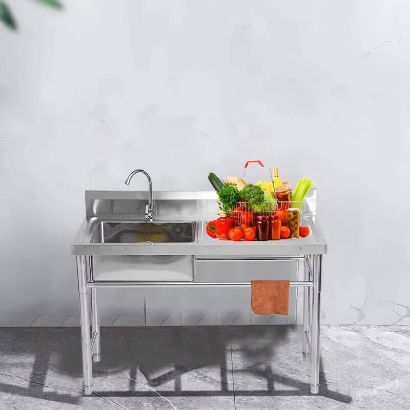 Basin Commercial Integrated St - مراجعة Commercial Kitchen Double Sink وسعره